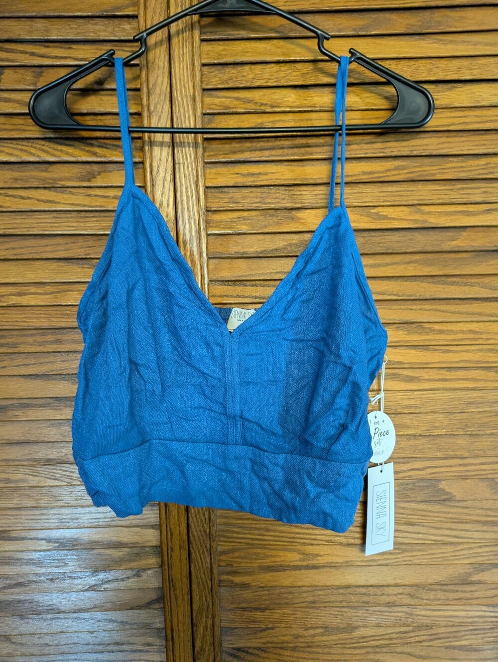 Sienna Sky NWT Ladies Blue Spaghetti Strap Top Size XL‎